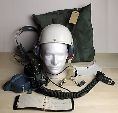 Vintage VIETNAM WAR ERA MBU-5/P Oxygen Mask Helmet Headset Flight Book Bag Lot • $499.99