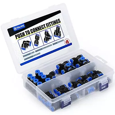 5/16 Inch Or 8mm Od Push To Connect Fittings Pneumatic Fittings Kit 10 Spliter • $21.28