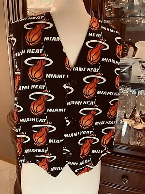 Miami Heat Mens NBA Basketball Vest Waistcoat M Bartender Party Club • $9.75