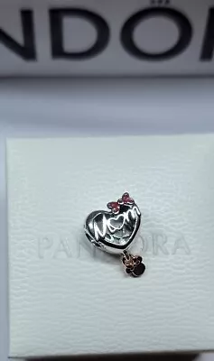 Authentic Pandora Disney MINNIE MOUSE MOM HEART Charm #7781142C01 C12 • $33.99