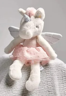 Mamas & Papas Soft Mini Adventures Toy Unicorn With Tutu & Silver Wings  BNWT • £15