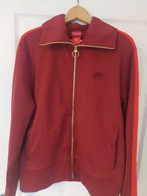 £15.50 • Buy Nike Zipped Jacket Mens Large Burgundy Tracksuit Track Top Running Training 