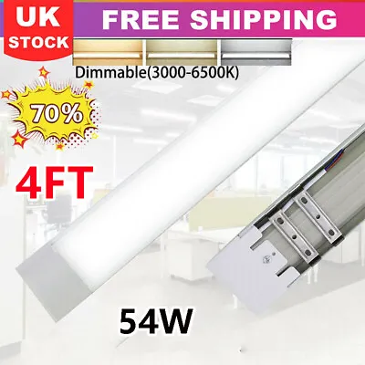 4FT 120CM LED Batten Light Dimmable Fluorescent Strip Light Slim Fitting 54W • £9.99