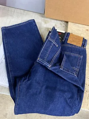 LEVIS 502 Taper Premium Big E Selvedge Stretch Jean Blue Denim Men's 38 30 • $62.73