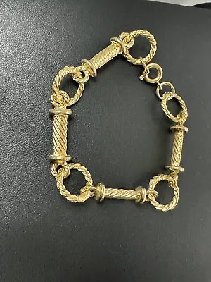 Vintage Runway Horse Bit Gold Plt Christian Dior Bracelet Jewellery G91 • £8.50