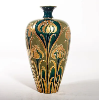 £995 • Buy William Moorcroft Macintyre Florian Ware Vase Green & Gold! UK Made!