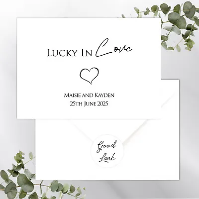 Personalised Lottery Wedding Favour Gift Scratch Card Lottery Lotto Holder L5 • £27