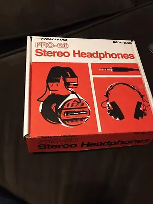 Realistic Pro-60 Stereo Headphones #33-999 Bad Cushions Original Box & Manual • $69.99