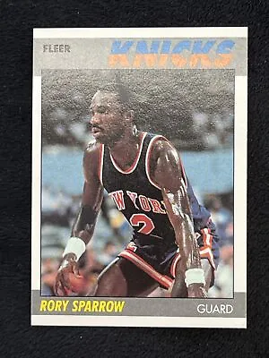 Rory Sparrow 1987 New York Knicks 87-88 Fleer Basketball #102 Of 132 Mint • $1.25