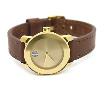 Movado Bold Women's Watch MB.01.3.34.6285 Gold Diamond Dial Swiss Quartz 35mm • $299.99
