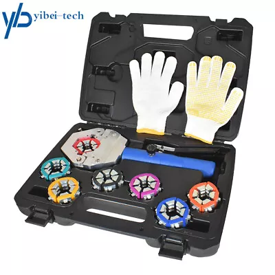 Hydraulic Clamp A/C Set IG-71500 Crimping Tool A/C Hose Crimper With 7 Die Set • $116.75