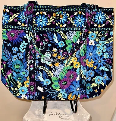 VERA BRADLEY Vera XL Tote Bag MIDNIGHT BLUES Travel Toggle NWT #10096-136 RARE • $83.95