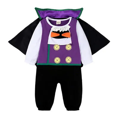 Halloween Toddler Baby Boys Girls Cosplay Costume Romper Jumpsuit + Cloak Outfit • $22.51