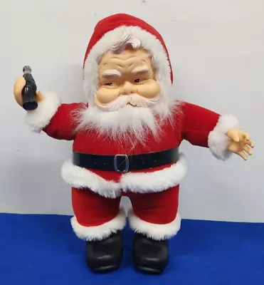 Vintage 1988 Rich's 14  Dakin Santa Claus St. Nick W/ Coke Doll Figure Nice Cond • $0.99