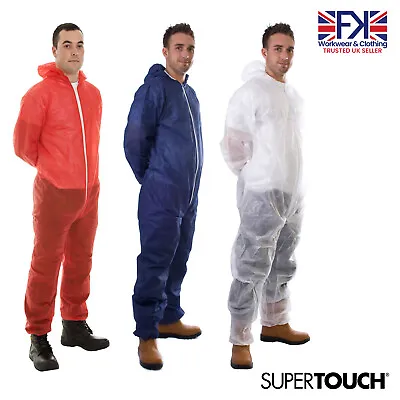 £38.95 • Buy Disposable Coveralls Overalls Hood Painters Protective Boiler Suit White Blue