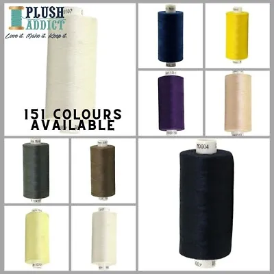 £7.99 • Buy 4x1000y Spools Of MOON Thread For Sewing & Overlocking - 151 Colours - FREE Post