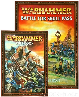 WARHAMMER RULE BOOK (2006) & Battle For Skull Pass STARTER BOOKLET.. (see Notes) • £7.99