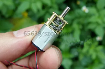 2X Micro Speed Reduction Gear Motor DC3-6V 6V 65RPM N20 D-Type Shaft With Cable • $4.99