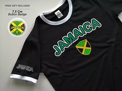 Jamaica T-Shirt Peace Love Reggae Unisex Men's Women's Rasta 420 • £10.50