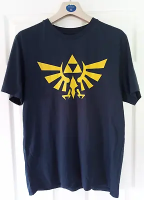 Brand New With Tags.  Official Nintendo Legend Of Zelda T Shirt.  Navy.  Medium. • £17.99