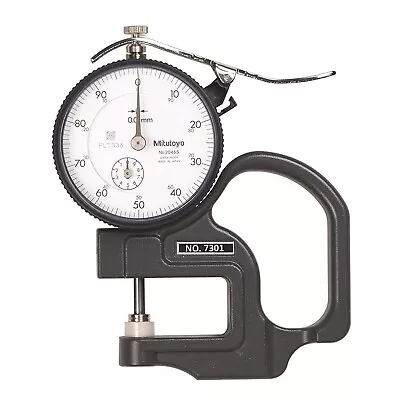 7301 Mitutoyo 10 Mm Dial Thickness Gauge  0.01 Mm Flat Anvil Standard Type • $200.29