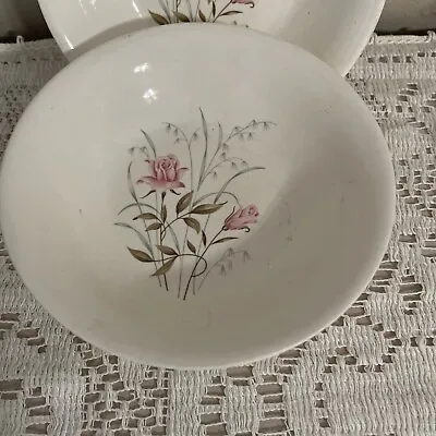 VTG  5” Replacement Salad Bowl BY MT CLEMENS ROSE DESIGN Mint Condition • $8