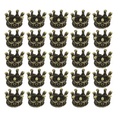 100Pcs 0.28x0.24  Metal King Crown Charm Crown Beads Charm Bronze Tone • $12.88