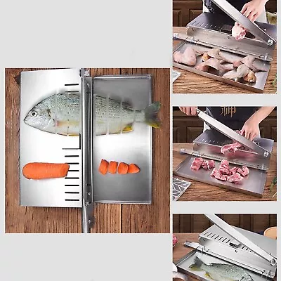 Household Meat Slicer Manual Stainless Steel Cutter For Frozen Food Adjustable • $30.01