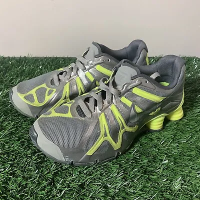 Vintage Womens 8.5 Nike Shox Turbo Running Shoes Sneakers Grey Volt 525156-007 ! • $69.99