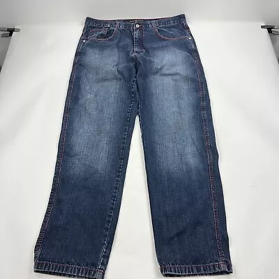 Vintage South Pole Y2k Jeans Baggy Blue Denim Size 40 Actual 39x34 • $49.99