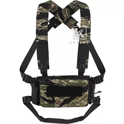 KRYDEX Tactical D3CR Chest Rig 5.56 Rifle Pistol Mag Pouch Placard Tiger Stripes • $59.95
