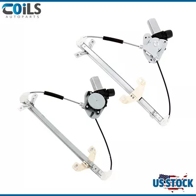 Pair Rear Left Right Power Window Regulator For Honda Accord 2003-2007 W/ Motor • $46.99