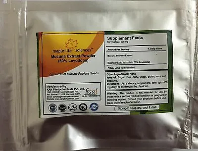 Mucuna Pruriens Extract Powder - Levodopa 50% Levo Dopa 200 Mg Serving Size  • $8.84