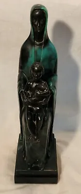 Vtg Faux Jade/Resin Italian Handmade Sculpture Mary/Baby Jesus Artist G. Ruggeri • $92