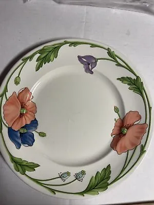 Villeroy & Boch Amapola Blue & Orange Flowers: Dinner Plate (s) 10 1/2  1748 • $29.99