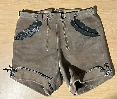 Vintage Men’s German Lederhosen Leather Short • $60