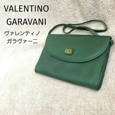 Vintage Valentino Garavani Leather Shoulder Bag Green • $188