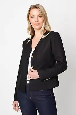 WALLIS Textured Tipped Collarless Jacket • £41.30