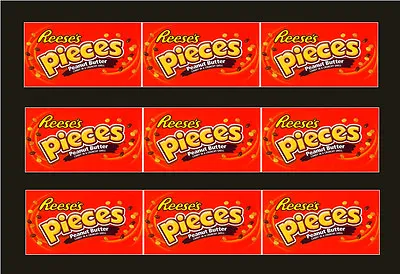 9 VENDSTAR 3000 VENDING MACHINE CANDY STICKERS LABEL  Free Ship REESES PIECES • $5.99