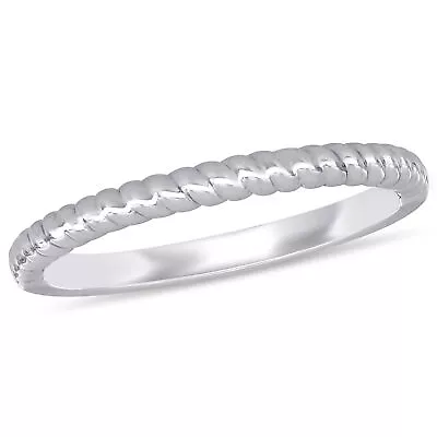 925 Sterling Silver Twist Design Fashion Wedding Band Ring - 2.1 Mm • $254.15