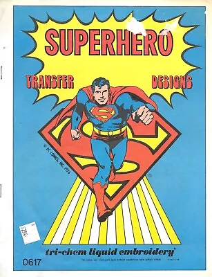 Vintage 1976 DC COMICS SUPERHERO TRANSFER DESIGNS New Superman Wonder Woman • $45