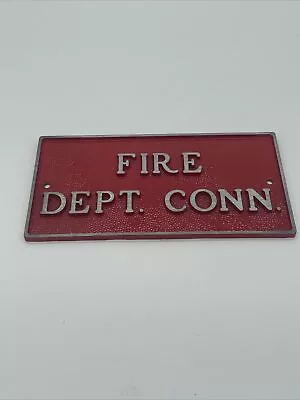 Vintage Original Fire Department Connection Cast Sign Rare 4x8 • $50