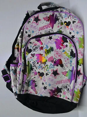 Justice Backpack Peace Signs Hearts Stars Monkeys  • $12.99