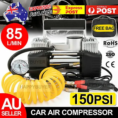 HEAVY DUTY 12V Air Compressor Portable Auto Car Tire Pump Tyre Inflator 150 PSI • $34.95