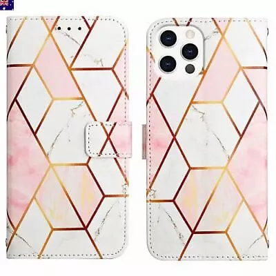 $11.68 • Buy Leather Flip Wallet Marble Case For IPhone 14 Pro Max 13 12 XR XS 8 SE3 Cover