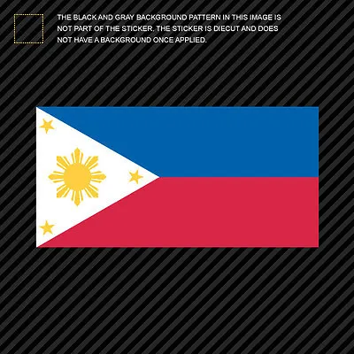 $4.96 • Buy 4  Filipino Flag Sticker Die Cut Decal Philippines Pinoy Star Sun