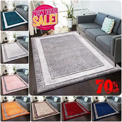 Modern Design Luxury Shaggy Area Rugs Hallway Runner Living Room Bedroom Carpet • £13.25