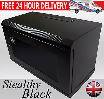£75.99 • Buy 6U 19  Black Network Cabinet Data Comms Wall Rack, Patch Panel, Switch, PDU, LAN