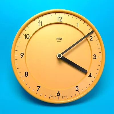 £165 • Buy Braun 4780 Abk20 Wall Clock Stylish 80s Classic Design By Dietrich Lubs Sun Fade