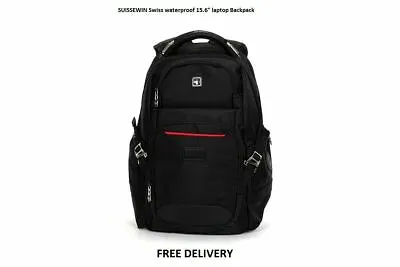 £14.99 • Buy Work Office  15.6  Laptop Backpack Swiss Waterproof  Backpack Very Strong Bag